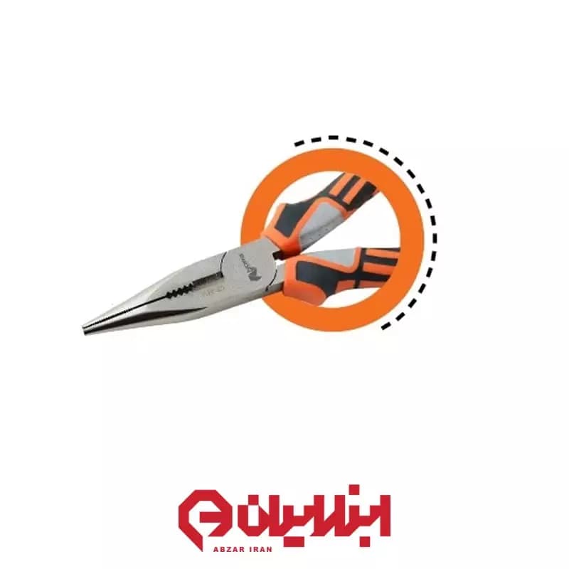 انبر دم باریک 6 اینچ نورس مدل NTP-8006 — تصویر ۳