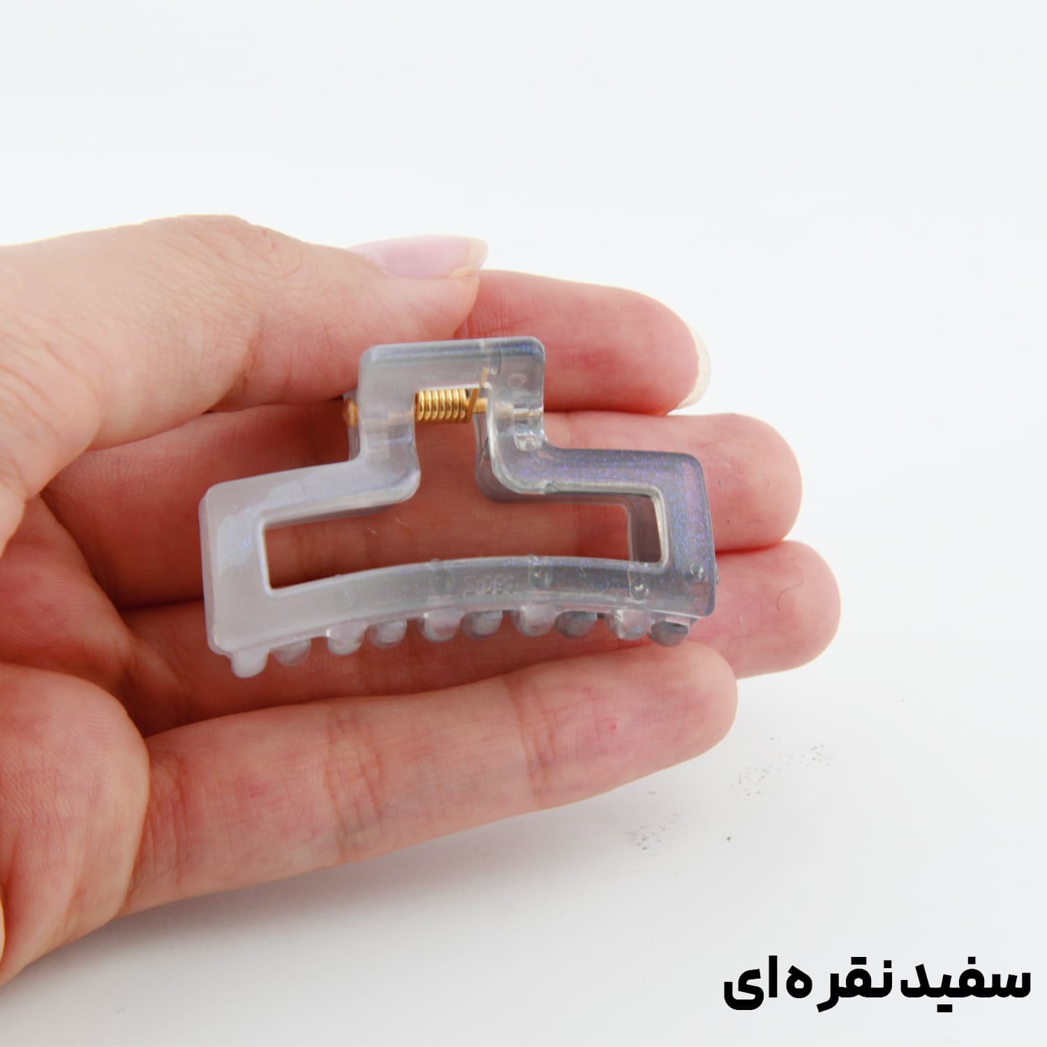 کلیپس دخترانه مدل مستطیلی کوچک دو رنگ — تصویر ۶