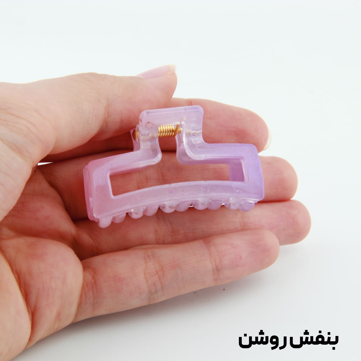 کلیپس دخترانه مدل مستطیلی کوچک دو رنگ — تصویر ۴