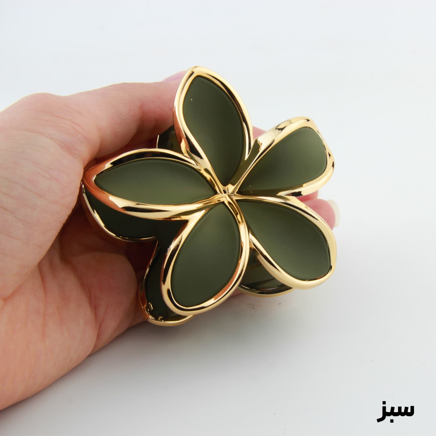 کلیپس دخترانه مدل پلومریا دور طلایی بزرگ — تصویر ۶