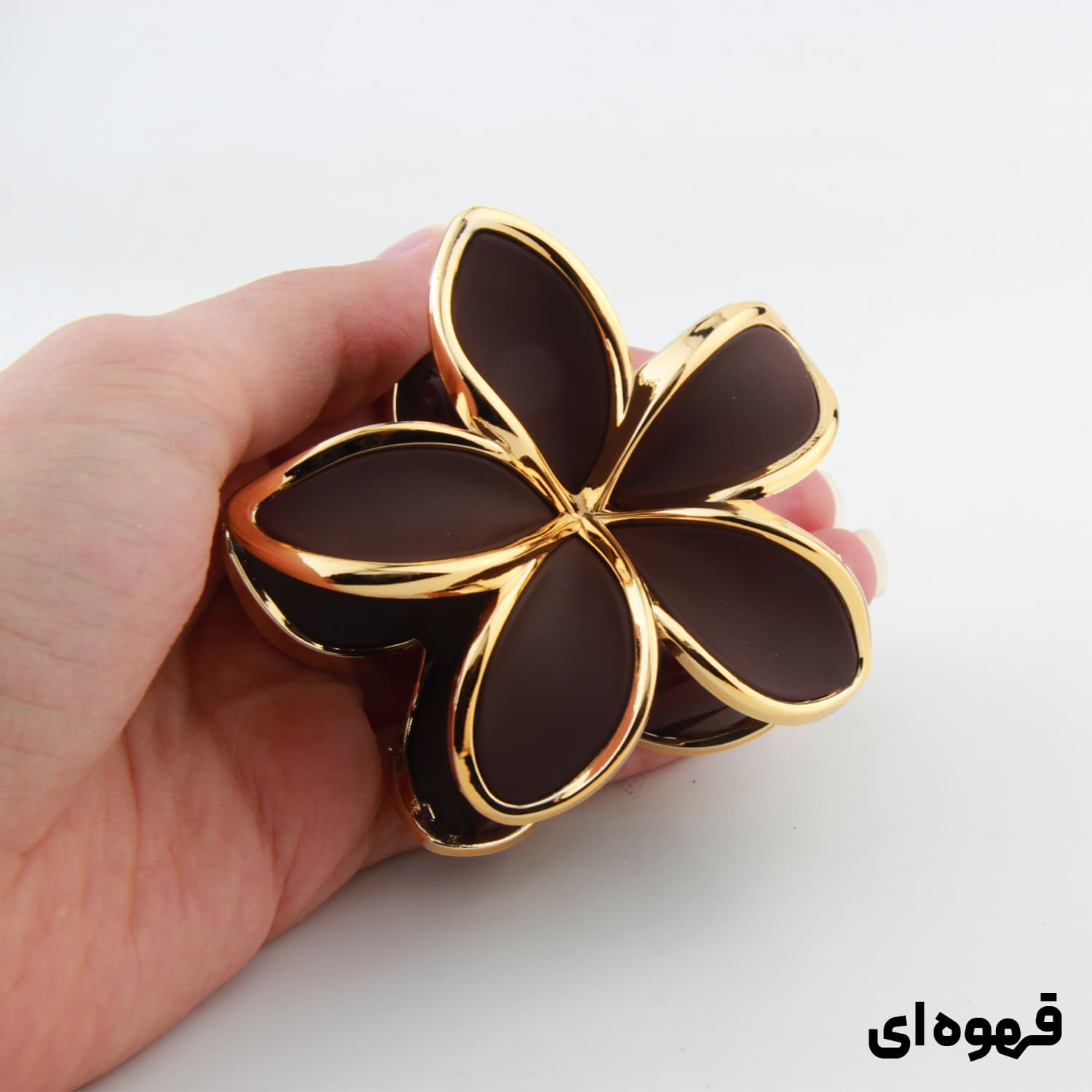 کلیپس دخترانه مدل پلومریا دور طلایی بزرگ — تصویر ۲