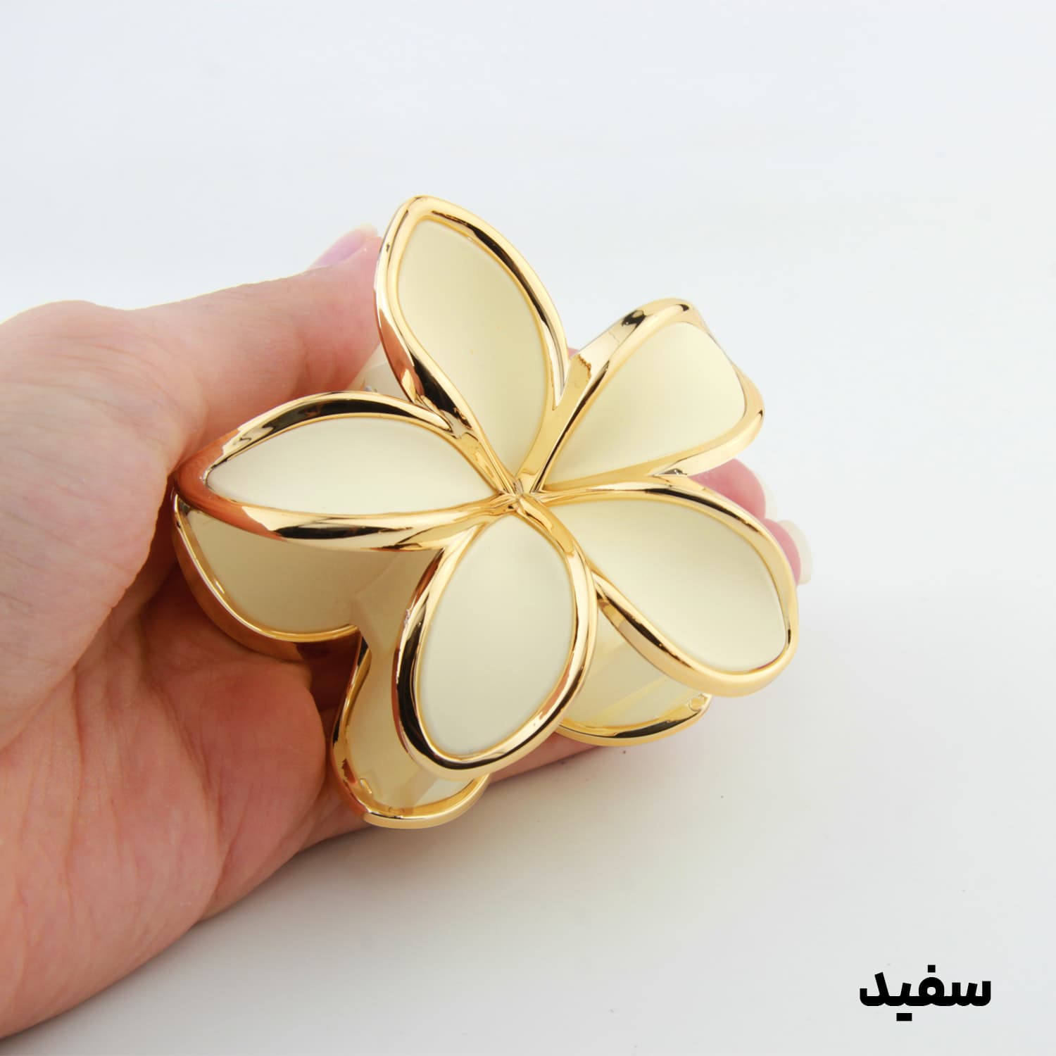 کلیپس دخترانه مدل پلومریا دور طلایی بزرگ — تصویر ۳
