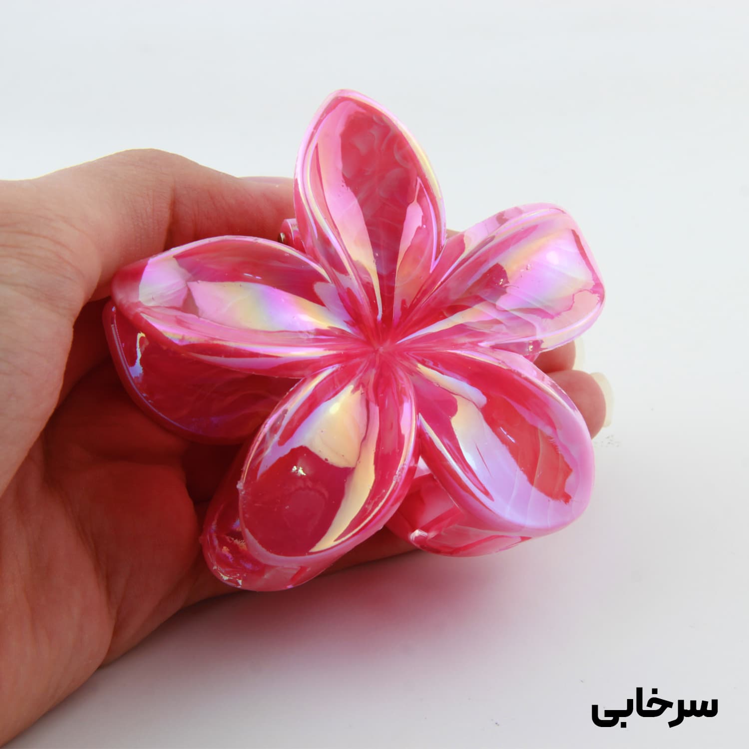 کلیپس دخترانه مدل پلومریا شبرنگی سایه روشن — تصویر ۴