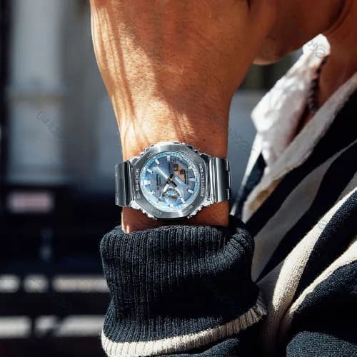 ساعت مردانه کاسیو (Casio) اصل|مدل GM-2110D-2ADR — تصویر ۴