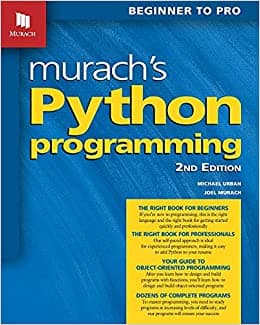 جلد معمولی سیاه و سفید_کتاب Murach’s Python Programming (2nd Edition)