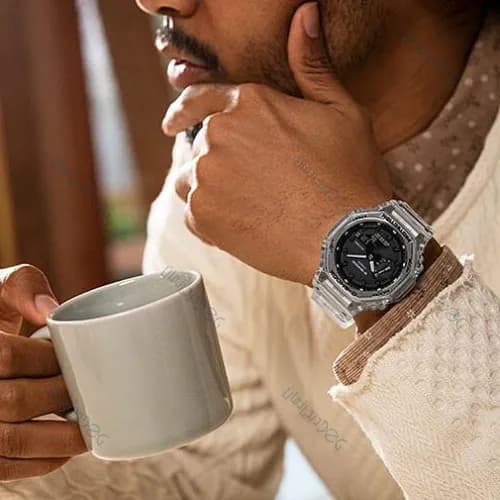 ساعت مردانه کاسیو (Casio) اصل|مدل GA-2100SKE-7ADR — تصویر ۴