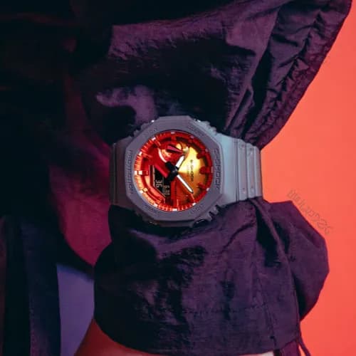ساعت مردانه کاسیو (Casio) اصل|مدل GA-2100FL-8ADR — تصویر ۴