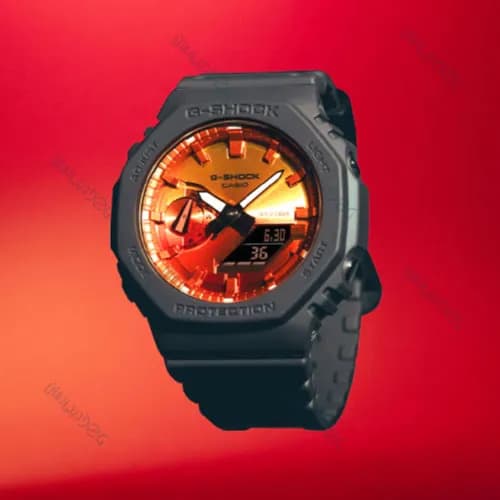 ساعت مردانه کاسیو (Casio) اصل|مدل GA-2100FL-8ADR — تصویر ۵