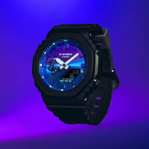 ساعت مردانه کاسیو (Casio) اصل|مدل GA-2100FL-1ADR — تصویر ۵