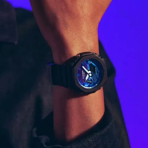 ساعت مردانه کاسیو (Casio) اصل|مدل GA-2100FL-1ADR — تصویر ۴
