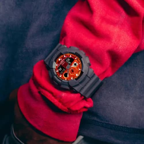 ساعت مردانه کاسیو (Casio) اصل|مدل GA-100FL-8ADR — تصویر ۴