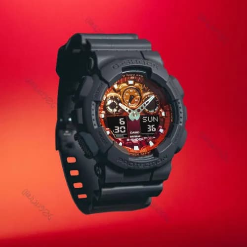 ساعت مردانه کاسیو (Casio) اصل|مدل GA-100FL-8ADR — تصویر ۵