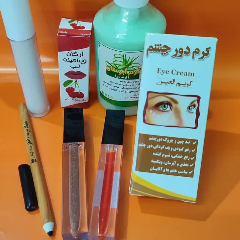 مراقبت پوست و آرایش صورت، لب و دور چشم و ابرو پک 6 تایی و یک بالم لب ویتامینه رایگان🤩❤️🍀 — تصویر ۳