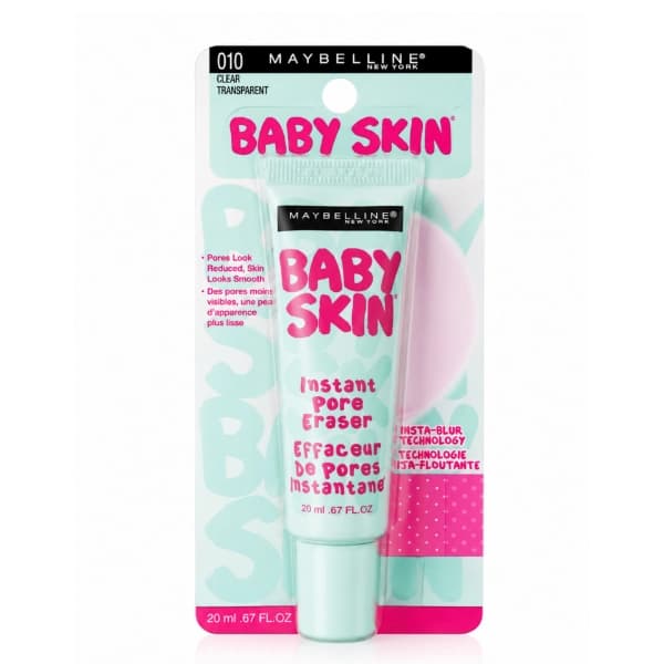 پرایمر محو کننده منافذ میبلین مدل Baby Skin Instant Pore Eraser شفاف 20 میلی‌لیتر