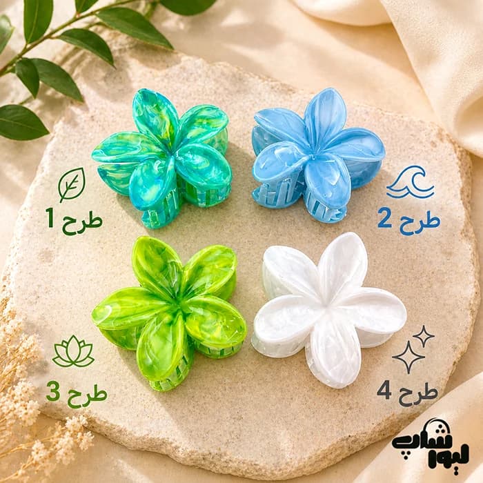 کلیپس پلومریا طرح سرامیکی کد 1030 — تصویر ۲