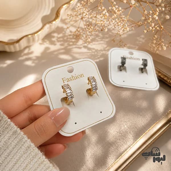 گوشواره نگین دار کد 830 — تصویر ۳