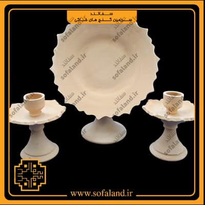 ست آینه و شمعدان ساده کمانی