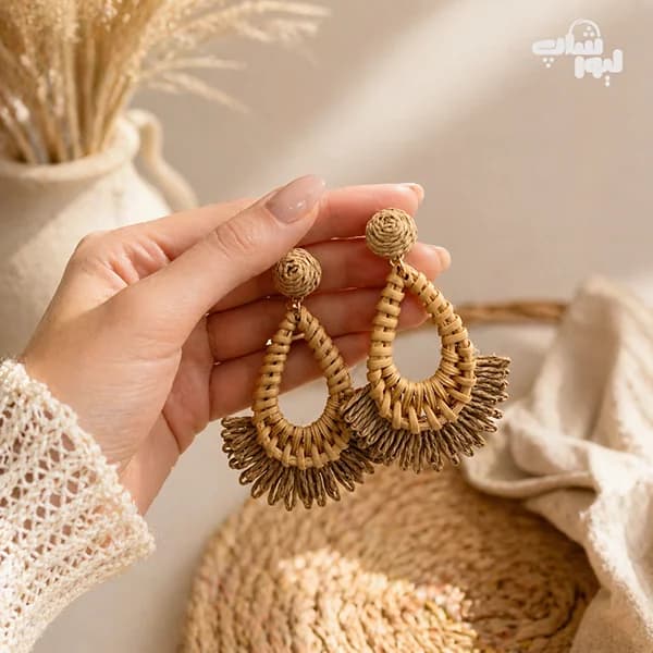گوشواره ترند مدل حصیری کد 750 — تصویر ۲