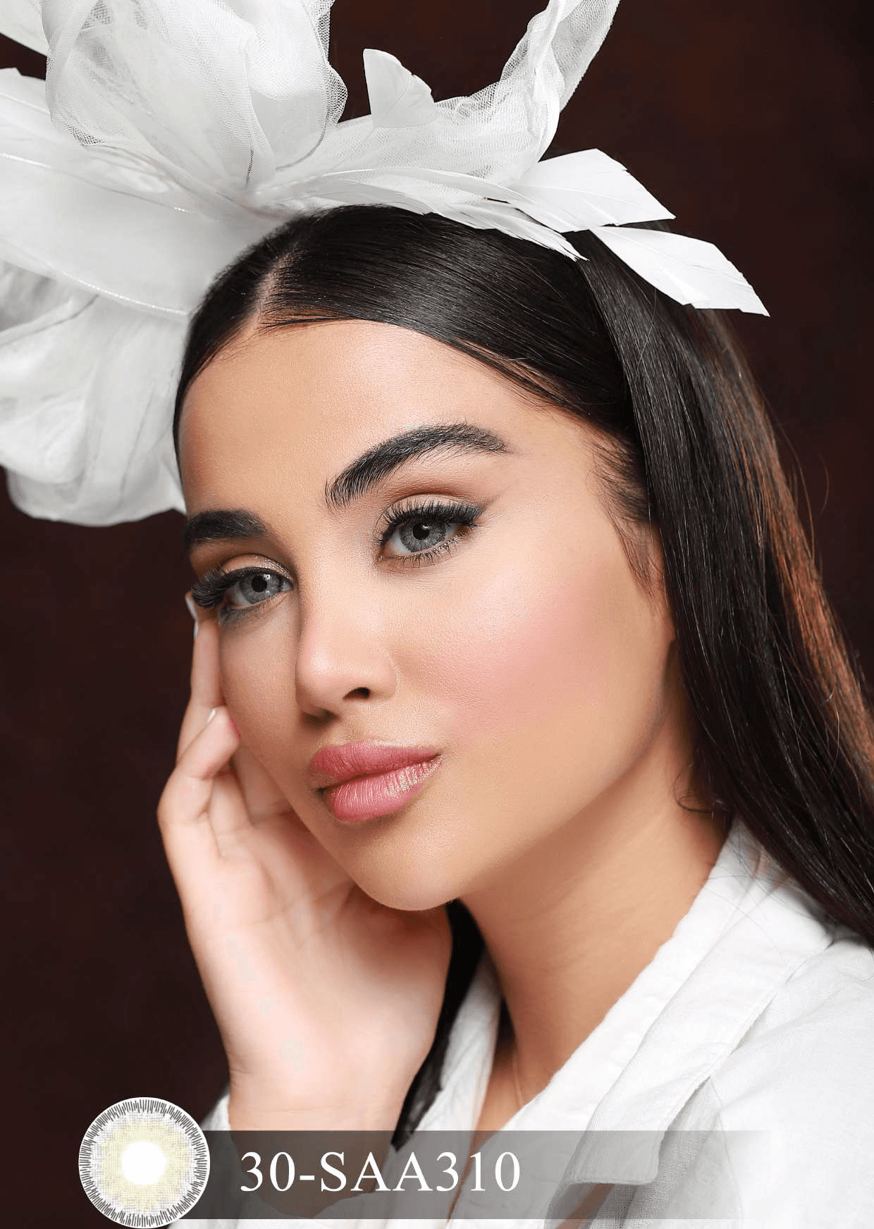 لنز چشم بیوتی شماره 30 کدمدل SAA310 رنگ زیتونی خاکستری — تصویر ۲