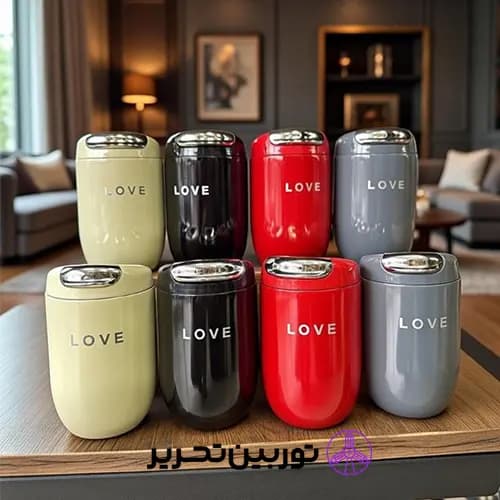 تراول ماگ مینی لاو (LOVE) ۳۰۰ میلی لیتر – رنگ مشکی — تصویر ۴