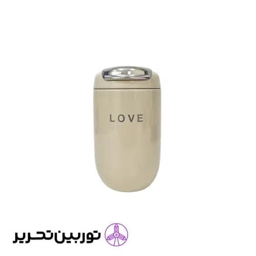 تراول ماگ مینی لاو (LOVE) ۳۰۰ میلی لیتر – رنگ کرم
