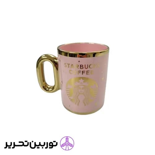 ماگ سرامیکی الماسی صورتی طلایی – طرح 2