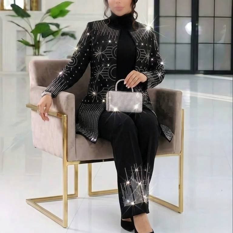 کت شلوار نگینکاری مجلسی