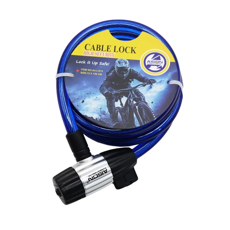 قفل دوچرخه سیم بکسلی آیسون مدل AI-L 1215 — تصویر ۷
