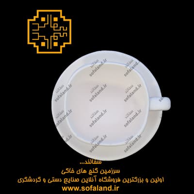 فنجان و نعلبکی مربعی سرامیکی — تصویر ۳