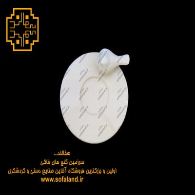 جا شمعی پرنده دار گرد سفالی — تصویر ۲