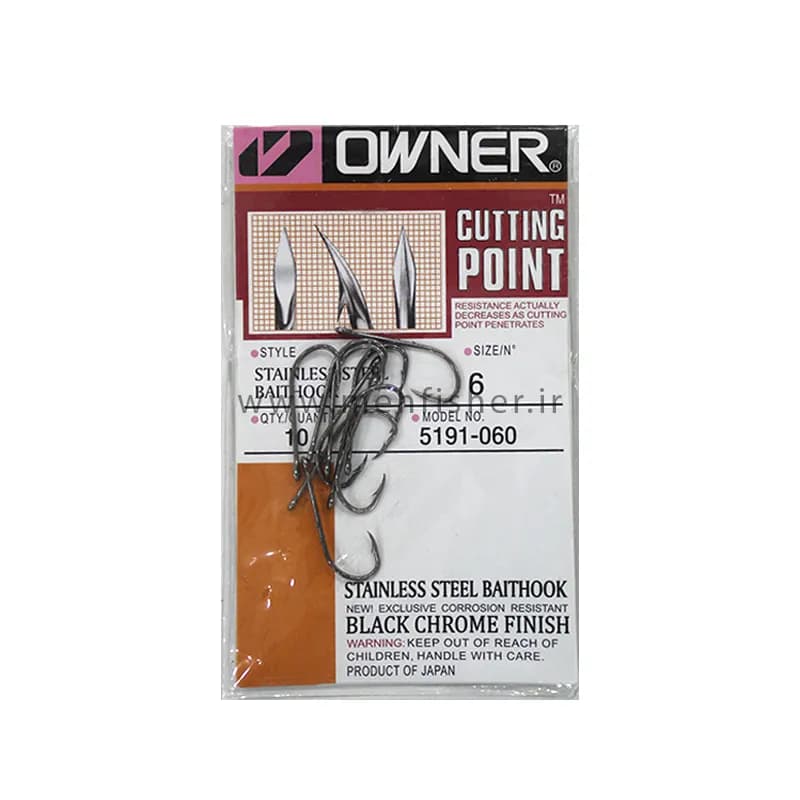 قلاب ماهیگیری Owner Cuting Point مدل 5191-060 سایز 6