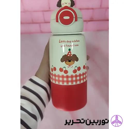 تراول ماگ مجسمه دار -طرح سگ 460 میل – رنگ صورتی — تصویر ۲