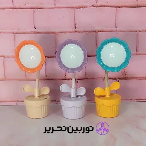 چراغ مطالعه فانتزی طرح گلدان- نارنجی — تصویر ۳