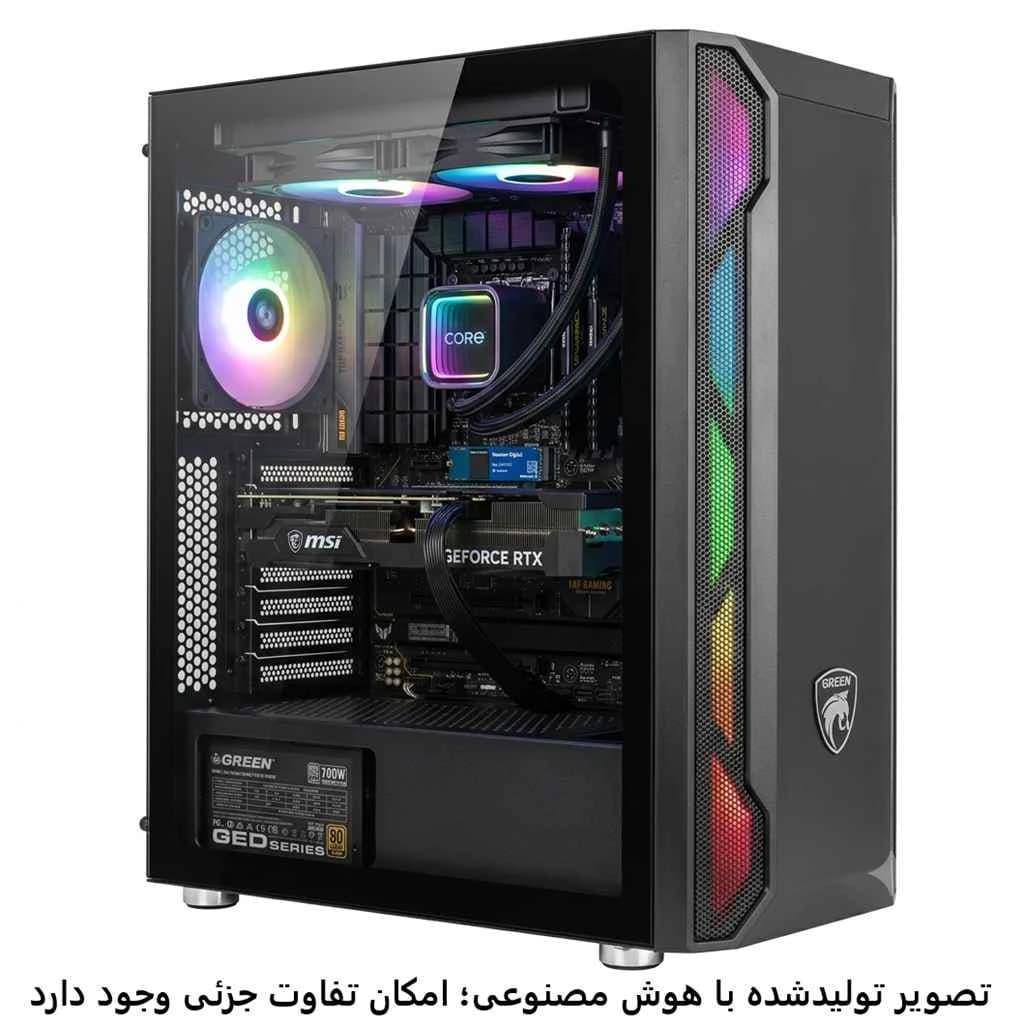 کیس اسمبل شده رندرینگ i5 13600kf- B760 plus wifi- 32GB DDR4- SSD 1TB- RTX5060 Ti 8GB کد RE007