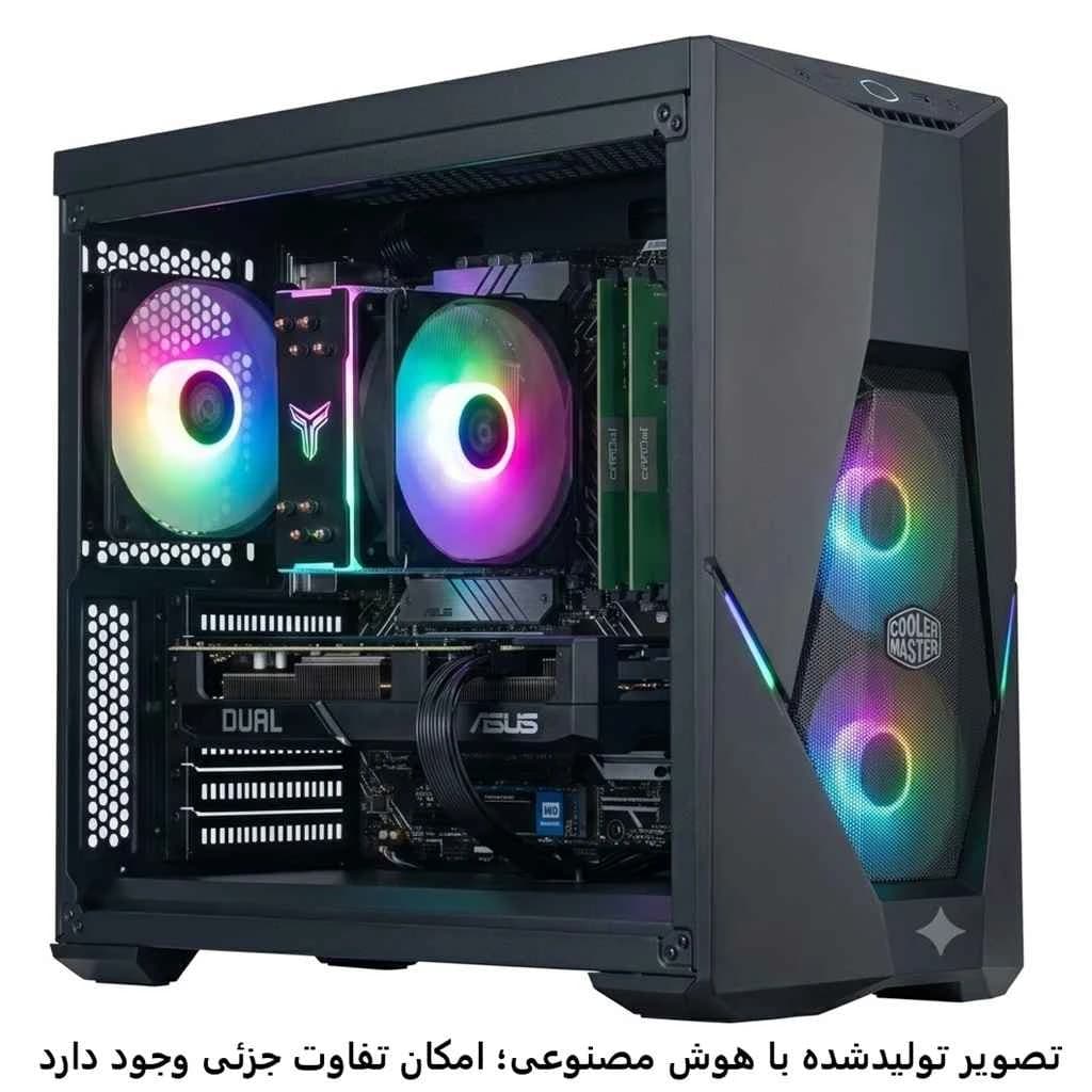 کیس گیمینگ اقتصادی H610 wifi- 12400f- 16gb DDR4- 1TB m.2- 4060ti Dual کد G007-3