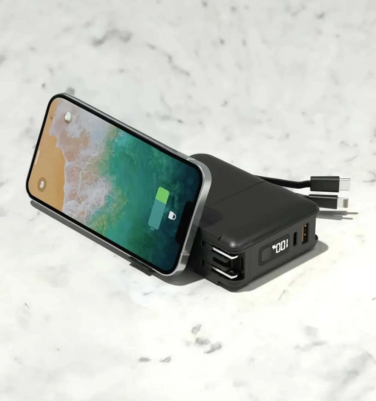 پاوربانک و شارژر دیواری گرین لاین Green Lion Travel Power Bank 10000mAh — تصویر ۲