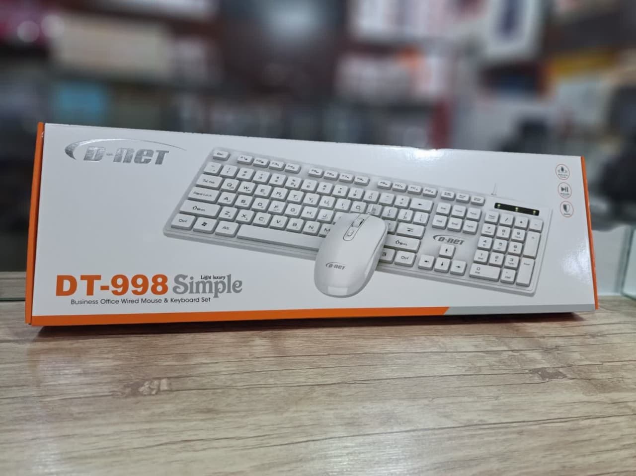 کیبورد و موس بی سیم D-NET DT-998 سفید