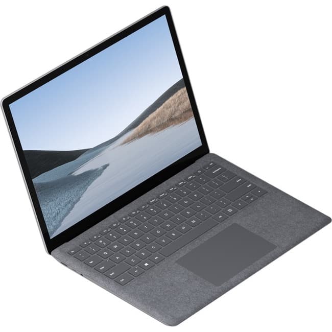 لپ‌تاپ استوک Surface Laptop 3 نقره‌ای | Core i7-1065G7 – 16GB / 256GB SSD – مخصوص تریدینگ، برنامه‌نویسی و طراحی سایت (Grade A++)