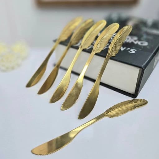 کارد 6 عددی طلایی طرح پر