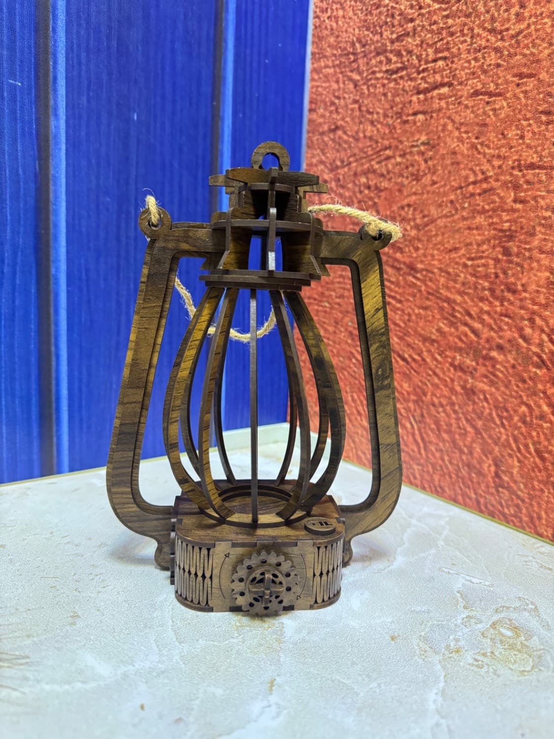 جا شمعی فانوس چوبی