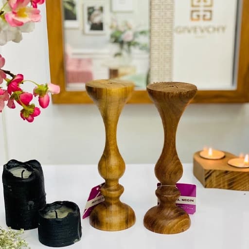 شمعدان چوبی ونوس — تصویر ۲