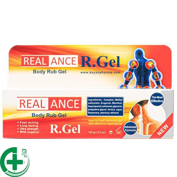 ژل موضعی عضلات و مفاصل مدل R.Gel ریلنس 100 گرم | RealAnce Body Rub Gel 100 gr — تصویر ۲