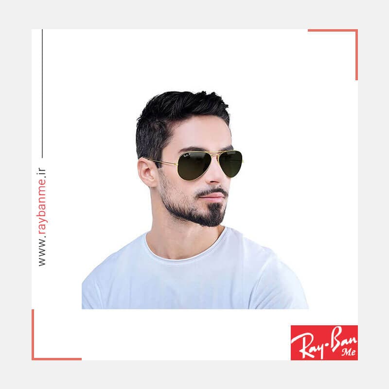 عینک آفتابی ریبن مدل RAY BAN P RB3025-001/58 AviatorLargeMetal Sun — تصویر ۵
