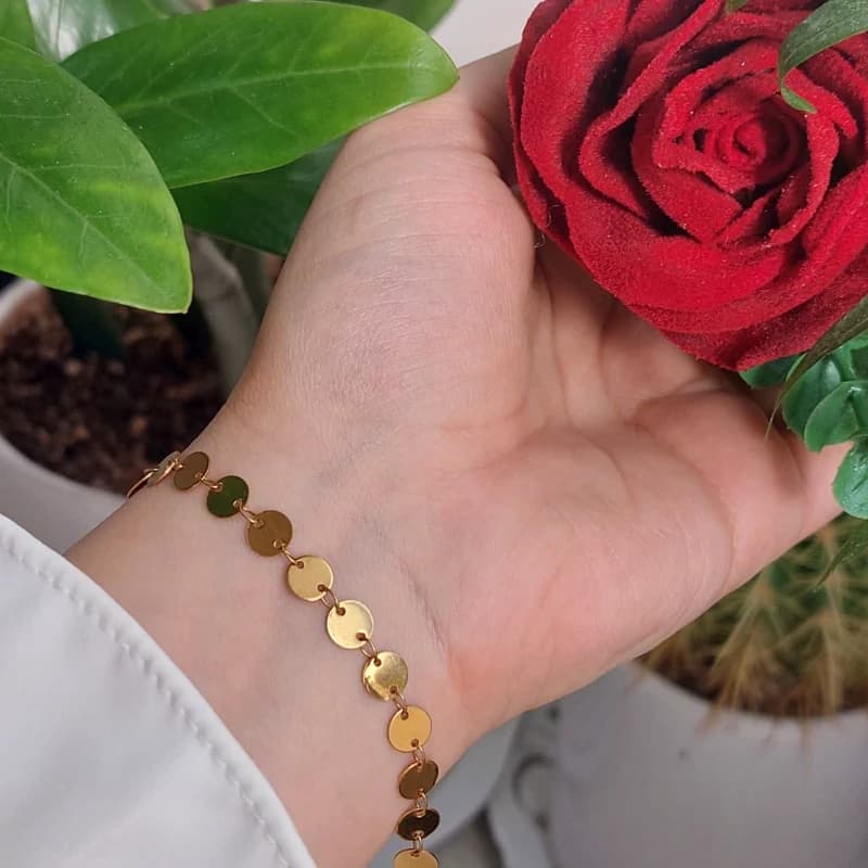 سرویس بدلیجات زنانه استیل طرح سکه ای — تصویر ۲