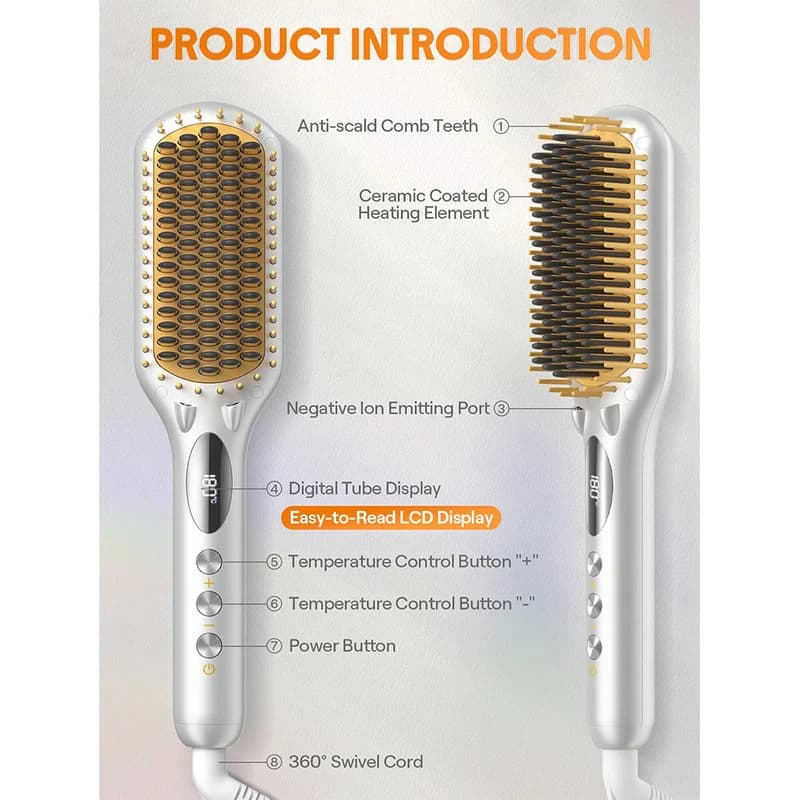 برس حرارتی حرفه ای شیگلم مدل Sleek Chic Triple Grip — تصویر ۲