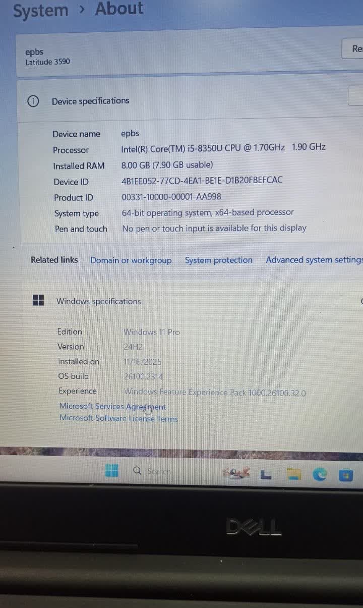 لپ تاپ دل Corei5 نسل 8 Dell E3590 — تصویر ۲