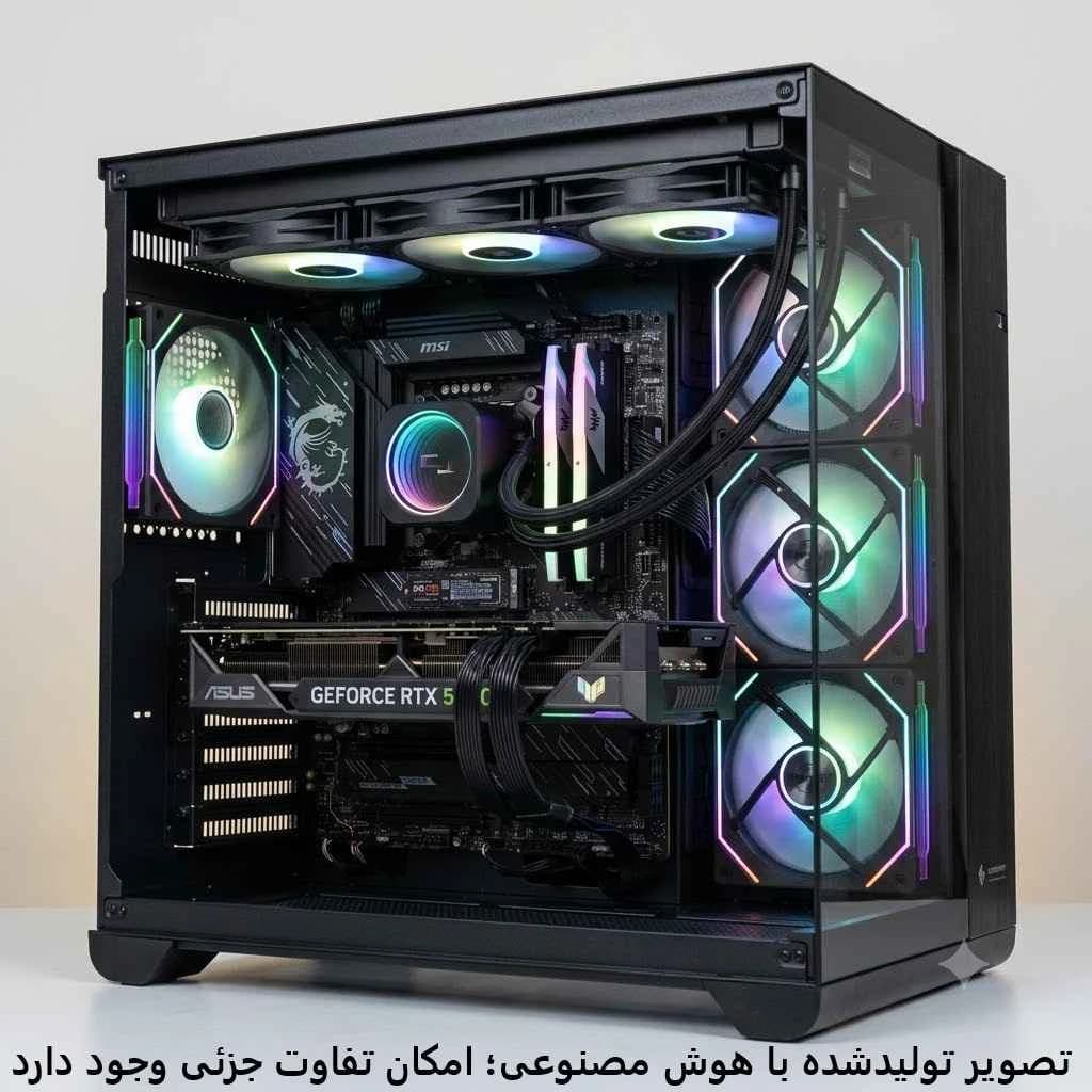 کیس اسمبل شده گیمینگ 14700K- Z890 plus wifi- DDR5 32GB- SSD 1TB- RTX5060 Ti کد G038