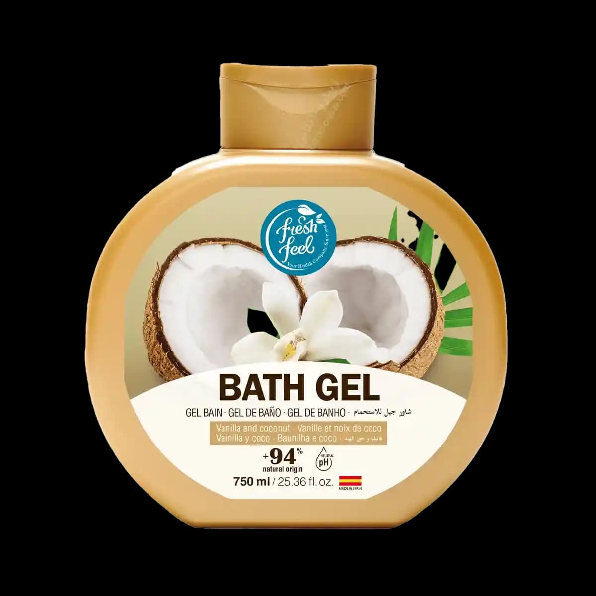شامپو بدن فرش فیل FRESH FEEL Vanilla & Coconut حجم750ml