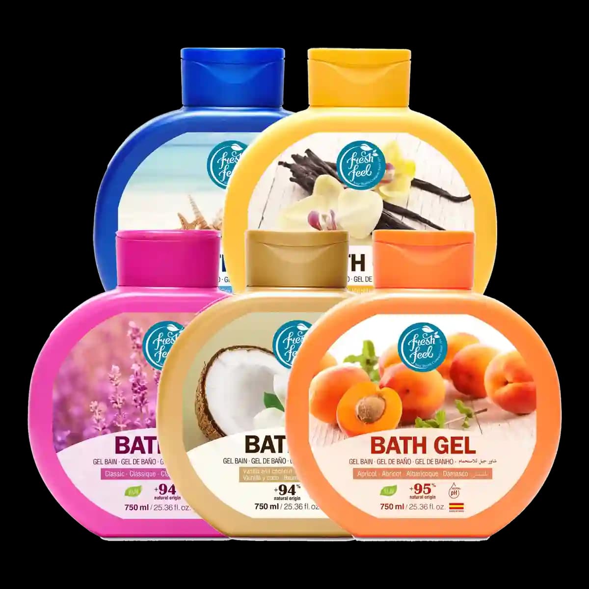 شامپو بدن فرش فیل FRESH FEEL BATH GEL حجم750ml اصل