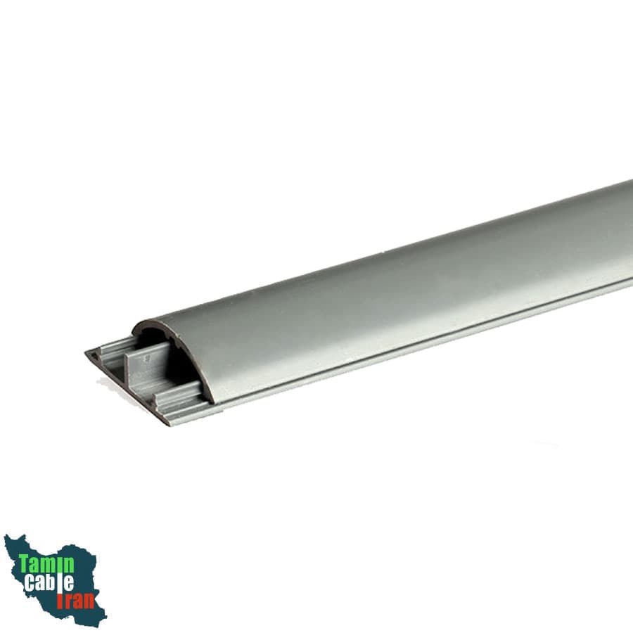 داکت نیم گرد زمینی طوسی و سفید ساده 12*50 — تصویر ۲